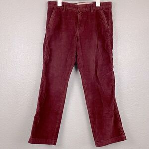 Live Your Own Way Mens Mid Rise Straight Leg Corduroy Pants Red 34x30 Repreve
